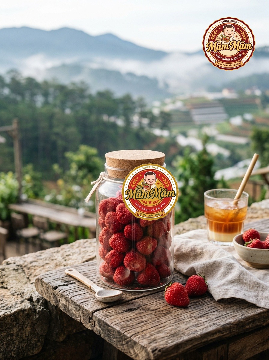Dâu tây sấy thăng hoa The Măm Măm