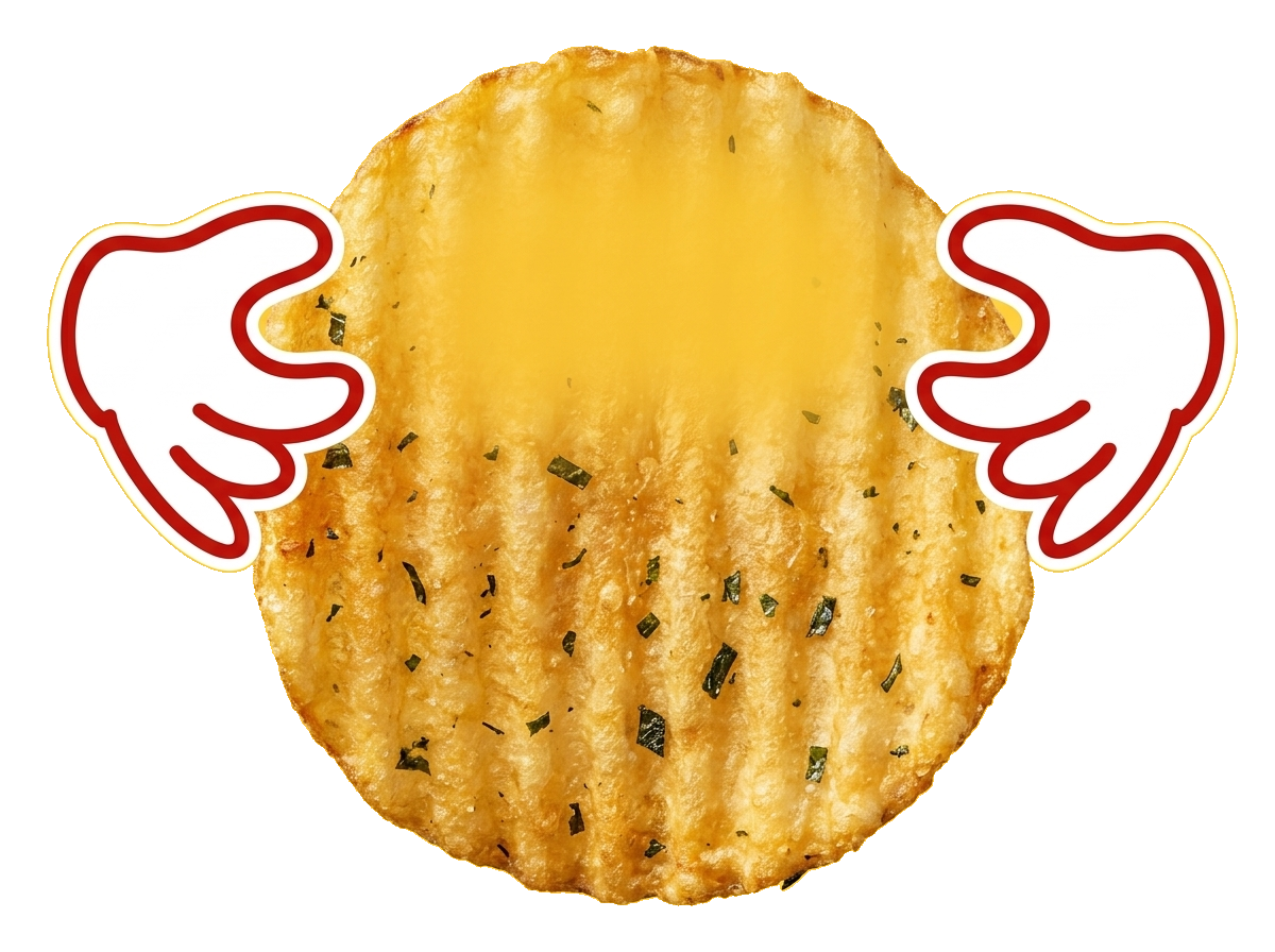 The Măm Măm Potato Chip Mascot